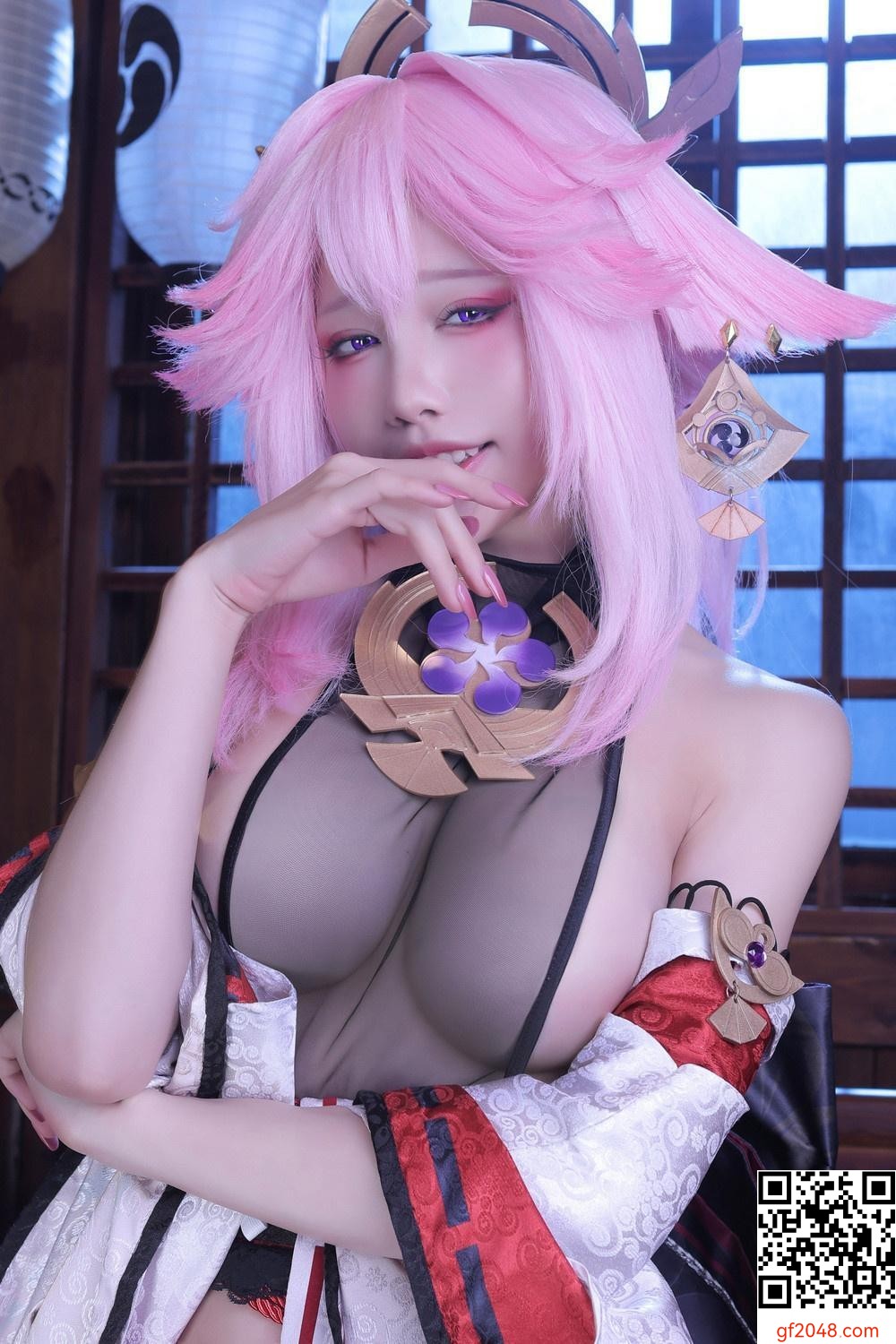 水淼Aqua《原神-八重神子2》後入視角一覽無遺 (93P)